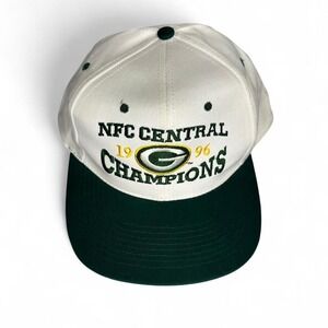 NISSIN 1996 Green Bay Packers NFC Central Champions snapback hat #NFL #Packers